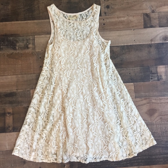Free People Dresses & Skirts - Free People Miles of Lace Sleeveless Dress Ivory M